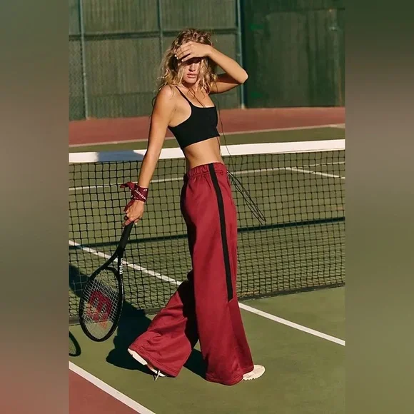 Free People x FP Movement Fineline Pants, Track Pants, Sour Cherry, Size Small - Picture 6 of 7